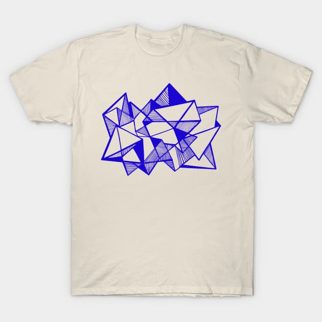 Geometric triangle minimal blue T-Shirt by carolsalazar